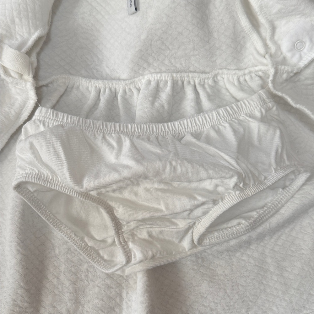Janie and Jack White Quilted Dress & Bloomers Set 6–12M - Picture 5 of 6